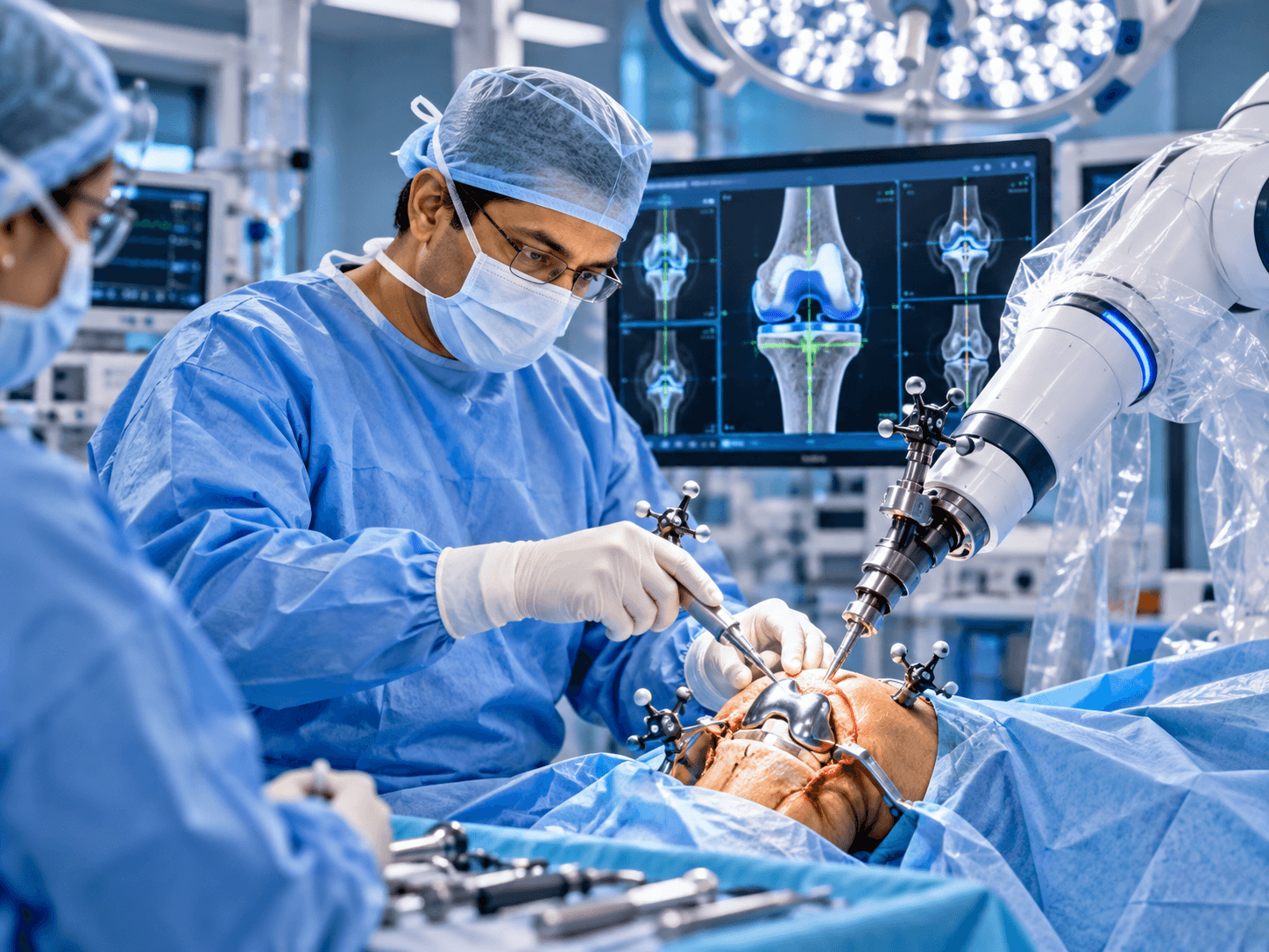 Robotic technology used in joint replacement